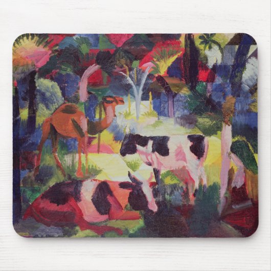 Landschaft mit Kühen und einem Kamel Mousepad (Vorne)
