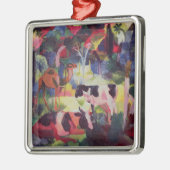 Landschaft mit Kühen und einem Kamel Silbernes Ornament (Links)