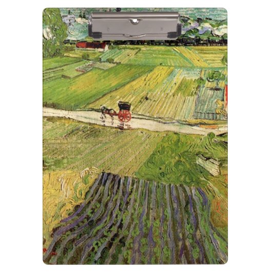 Landschaft mit Kutsche und Zug... Klemmbrett (Vorderseite)