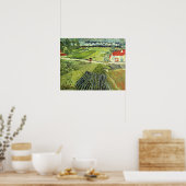 Landschaft mit Kutsche und Zug Poster (Küche)