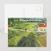 Landschaft mit Kutsche und Zug Postkarte (Vorne/Hinten)