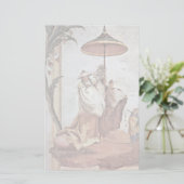 Landschaft mit Mandarinbaum Briefpapier (Stehend Vorderseite)