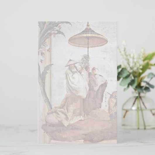 Landschaft mit Mandarinbaum Briefpapier (Stehend Vorderseite)