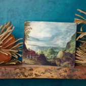 Landschaft mit Meer und Bergen (Öl auf Leinwand) Fotoplatte (Seite)