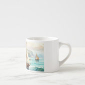 Landschaft mit Meer und Segelschiffen Espressotasse (Rechts)