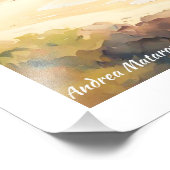 Landschaft mit Meer und Segelschiffen Fotodruck (Ecke)