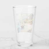 Landschaft mit Meer und Segelschiffen Glas (Rückseite)