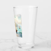 Landschaft mit Meer und Segelschiffen Glas (Links)