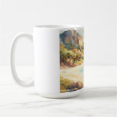 Landschaft mit Meer und Segelschiffen Kaffeetasse (Links)