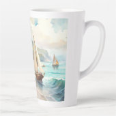 Landschaft mit Meer und Segelschiffen Milchtasse (Rechts)
