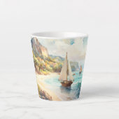 Landschaft mit Meer und Segelschiffen Milchtasse (Vorderseite)