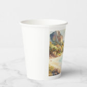 Landschaft mit Meer und Segelschiffen Pappbecher (Rechts)