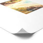 Landschaft mit Meer und Segelschiffen Poster (Ecke)