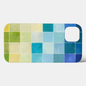 Landschaft mit mehrfarbigen, pixeligen Quadraten Case-Mate iPhone Hülle (Rückseite (Horizontal))