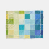 Landschaft mit mehrfarbigen, pixeligen Quadraten Fleecedecke (Vorderseite (Horizontal))