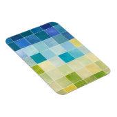 Landschaft mit mehrfarbigen, pixeligen Quadraten Magnet (Rechte Seite)
