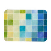 Landschaft mit mehrfarbigen, pixeligen Quadraten Magnet (Horizontal)