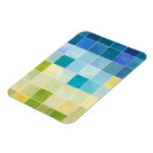 Landschaft mit mehrfarbigen, pixeligen Quadraten Magnet (Linke Seite)
