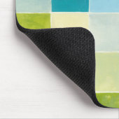 Landschaft mit mehrfarbigen, pixeligen Quadraten Mousepad (Ecke)