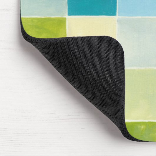 Landschaft mit mehrfarbigen, pixeligen Quadraten Mousepad (Ecke)