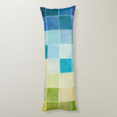 Landschaft mit mehrfarbigen, pixeligen Quadraten Seitenschläferkissen (Rückseite (Vertikal))