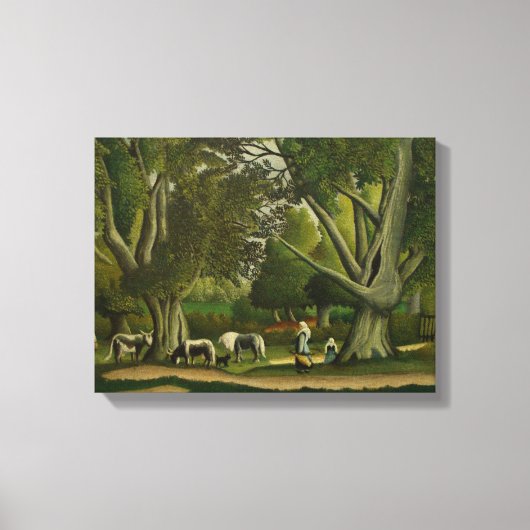 Landschaft mit Milchmädchen von Henri Rousseau Leinwanddruck (Vorderseite)