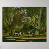 Landschaft mit Milchmädchen von Henri Rousseau Poster (Vorne)