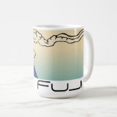 Landschaft mit Mt. Fuji und Wolken Kaffeetasse (VorderseiteRechts)