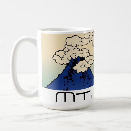 Landschaft mit Mt. Fuji und Wolken Kaffeetasse (Links)