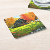 Landschaft mit Natur-Hintergrund-46556 Rechteckiger Pappuntersetzer (angewinkelt)