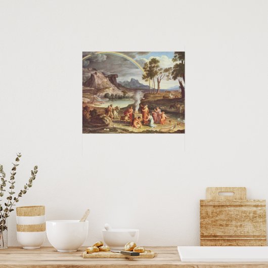 Landschaft mit Noahs Angebot Poster (Küche)