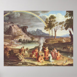 Landschaft mit Noahs Angebot Poster