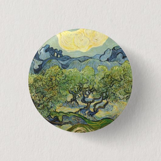 Landschaft mit Olive Vincent Willem van Gogh Button (Vorderseite)
