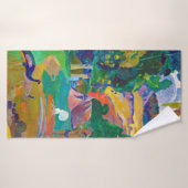 Landschaft mit Peakocks, Gauguin Badehandtuch (Badehandtuch)