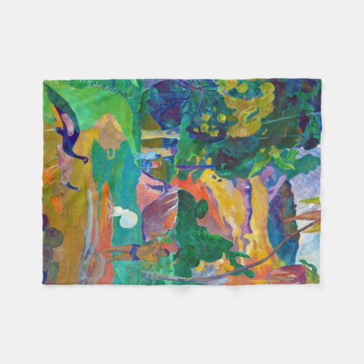 Landschaft mit Peakocks, Gauguin Fleecedecke (Vorderseite (Horizontal))