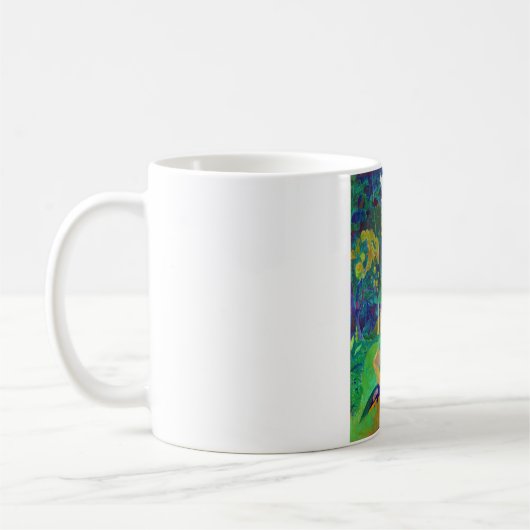 Landschaft mit Peakocks, Gauguin Kaffeetasse (Links)