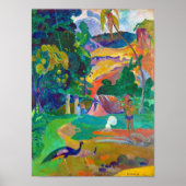 Landschaft mit Peakocks, Gauguin Poster (Vorne)