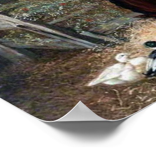 Landschaft mit Pferden Poster (Ecke)