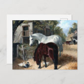 Landschaft mit Pferden Postkarte (Vorne/Hinten)