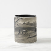 Landschaft mit Pferden Tasse (Zentrum)