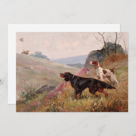 Landschaft mit Pointer und Setter | Eugene Petit (Vorne/Hinten)