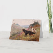 Landschaft mit Pointer und Setter | Eugene Petit Karte (Vorderseite)