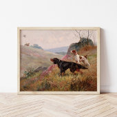 Landschaft mit Pointer und Setter | Eugene Petit Poster