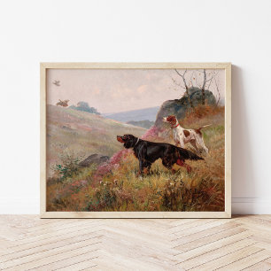 Landschaft mit Pointer und Setter   Eugene Petit Poster