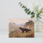 Landschaft mit Pointer und Setter | Eugene Petit Postkarte (Stehend Vorderseite)