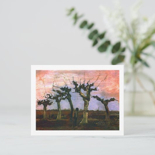 Landschaft mit Pollard Willows, Vincent van Gogh Postkarte (Stehend Vorderseite)