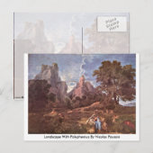 Landschaft mit Polyphemus von Nicolas Poussin Postkarte (Vorne/Hinten)