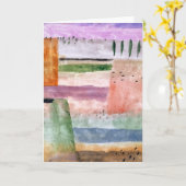 Landschaft mit Poplars - Paul Klee - Abstrakte Kun Karte (Gelbe Blume)