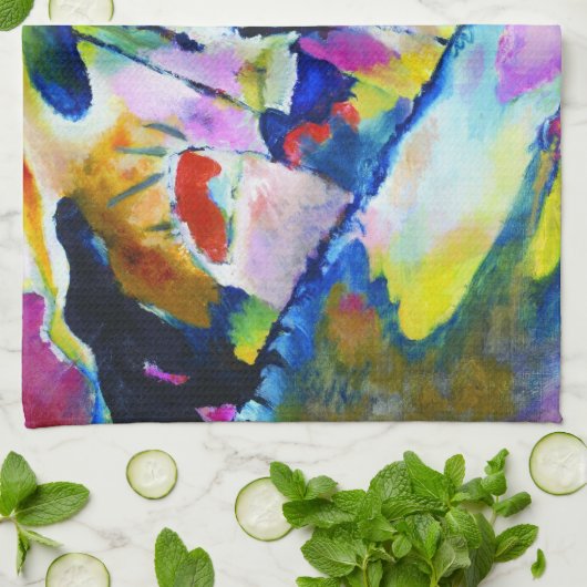 Landschaft mit Regen von Wassily Kandinsky Geschirrtuch (Gefaltet)