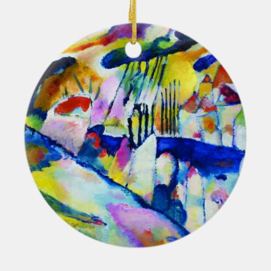 Landschaft mit Regen von Wassily Kandinsky Keramik Ornament (Hinten)